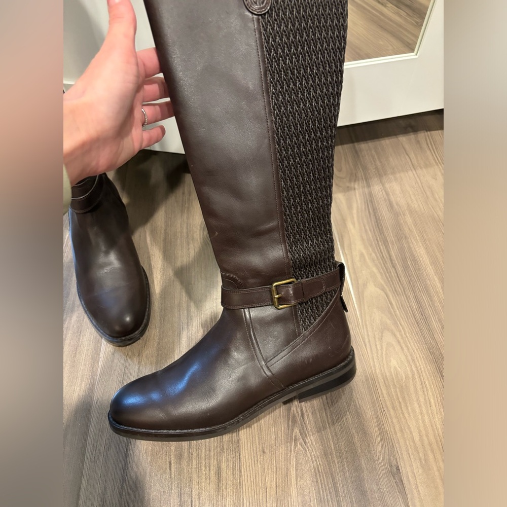 WORN ONCE - COLE HAAN CHOCOLATE BROWN BOOTS - Picture 3 of 12